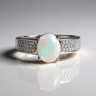 Anillo en plata con Ópalo de Welo