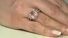 Anillo en plata con Fluorita multicolor
