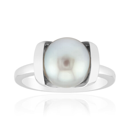 Zilveren ring met een Zilveren zoetwater kweekparel (TPC)