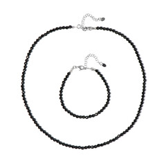 Parure in argento con Spinello Nero