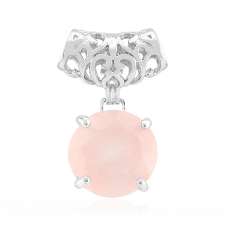 Rose Quartz Silver Pendant (MONOSONO COLLECTION)