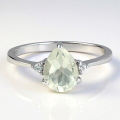 Bague en argent et Orthose