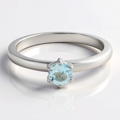 Anello in argento con Topazio Blu Cielo