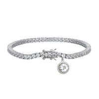 Bracelet en argent et Topaze blanche (Adela Silber)