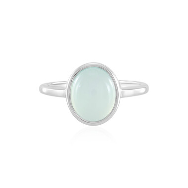 Anello in argento con Calcedonio Acqua