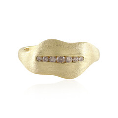 Anello in argento con Diamante Champagne I2