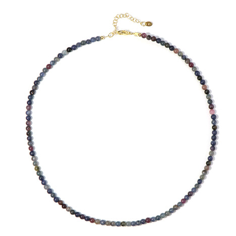 Mosambik-Saphir-Silberhalskette