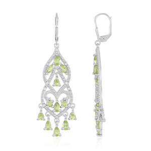 Pendientes en plata con Peridoto