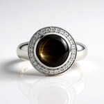 Anello in argento con Zaffiro Stellato Nero (de Melo Essence)