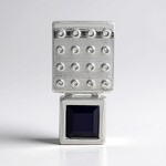 Ciondolo in argento con Zaffiro Blu (MONOSONO COLLECTION)