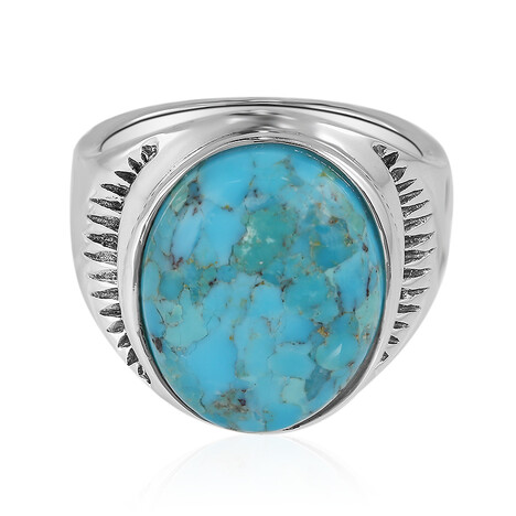 Blauer Kingman Mohave-Türkis-Silberring (Art of Nature)