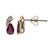 10K AAA Mozambique Ruby Gold Earrings
