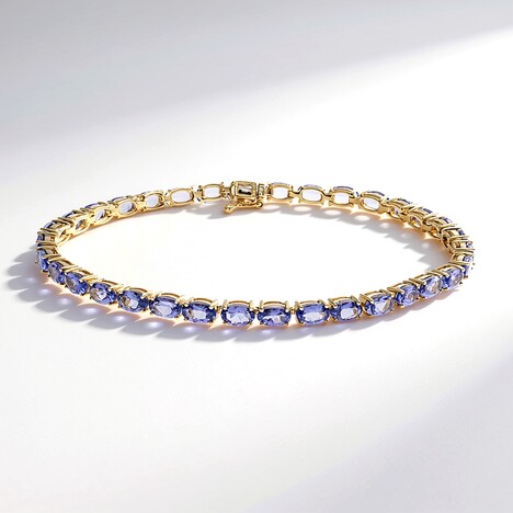 Bracelet en or et Tanzanite AAA (CIRARI)