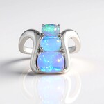 Anello in argento con Opale di Welo (de Melo Essence)