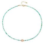 Collier en argent et Pierre du Soleil