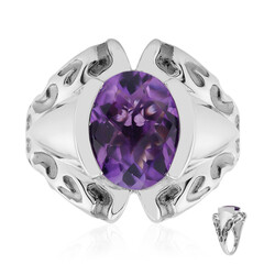 Zilveren ring met een amethist (Remy Rotenier)