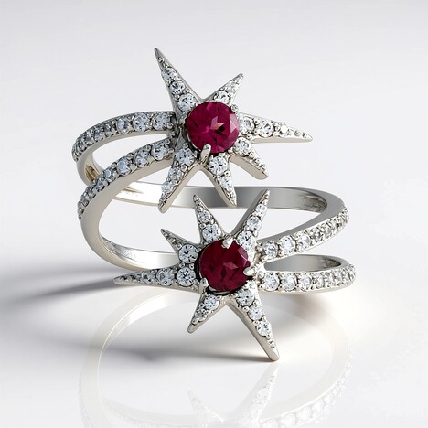 Anello in argento con Granato Malaya