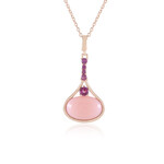 Collier en argent et Opale rose (KM by Juwelo)