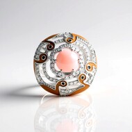 Bague en argent et Opale rose (Adela Silber)