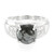 Anillo de hombre en plata con Obsidiana Copo de Nieve