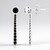 Boucles d'oreilles en argent et Spinelle noir