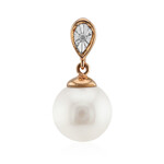 9K White Freshwater Pearl Gold Pendant (TPC)