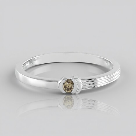 Anello in argento con Diamante Champagne I3