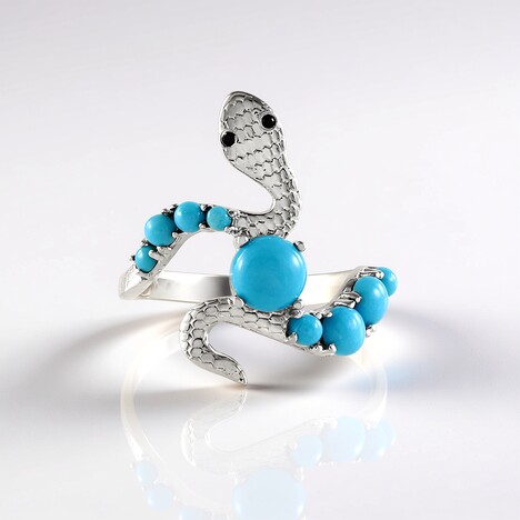 Anello in argento con Turchese Sleeping Beauty (Faszination Türkis)