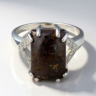 Anello in argento con Quarzo Dinosauro