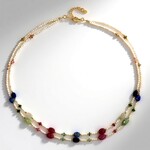 Collana in argento con Zaffiro Fancy (Riya)