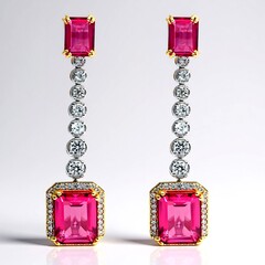 Orecchini in argento con Topazio Rosa