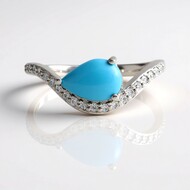 Bague en argent et Turquoise Sleeping Beauty (Faszination Türkis)