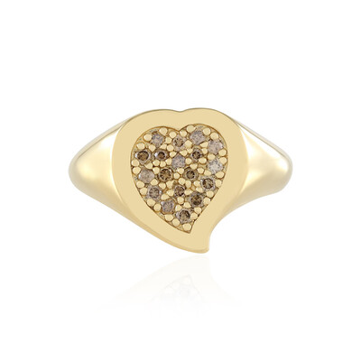Anello in argento con Diamante Cioccolato I2