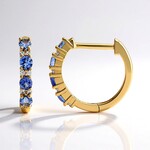 Orecchini in oro con Zaffiro Ceylon Blu