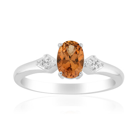 Anillo en plata con Topacio tepetate