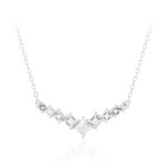 Weißer Topas-Silbercollier