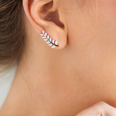 Pendientes en oro con Diamante SI1 (G) (Annette)