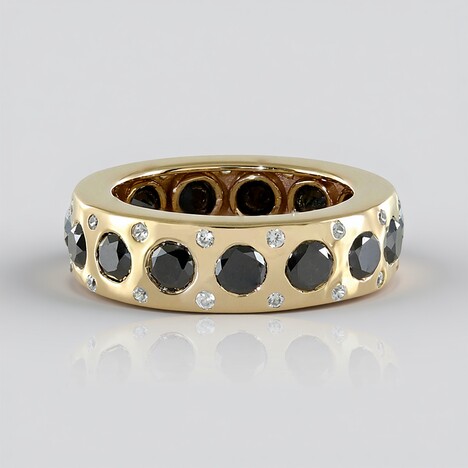 Anello in oro con Diamante Nero (de Melo Gold)