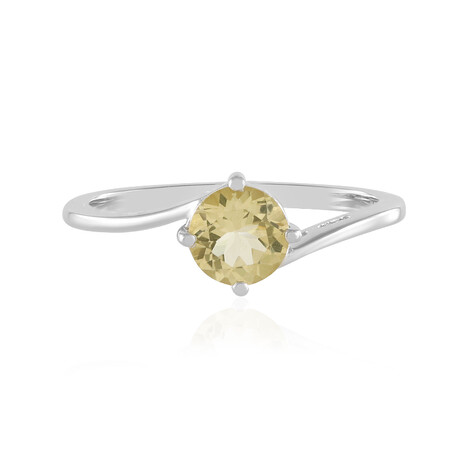 Anillo en plata con Berilo amarillo