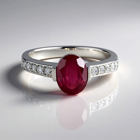 Anello in argento con Rubino del Madagascar