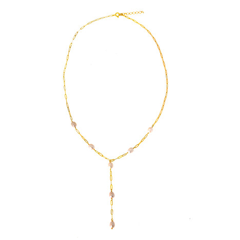 Weiße Süßwasserzuchtperlen-Silbercollier (Joias do Paraíso)