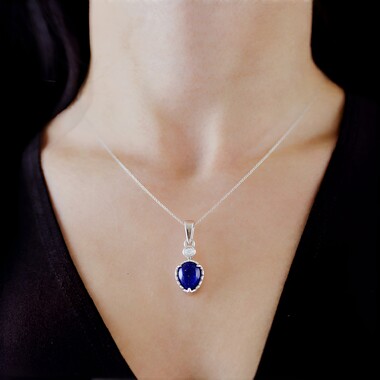 Pendentif en argent et Lapis-Lazuli