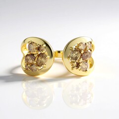 Anello in oro con Diamante Champagne I2 (de Melo Gold)