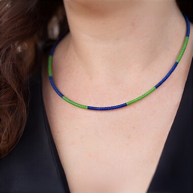 Collar en plata con Cianita de Nepal