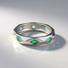 Anello in argento con Smeraldo Russo (de Melo Essence)
