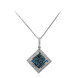 14K SI2 Blue Diamond Gold Necklace (CIRARI)