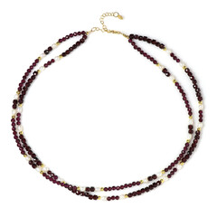 Collar en plata con Granate de Mozambique (Riya)