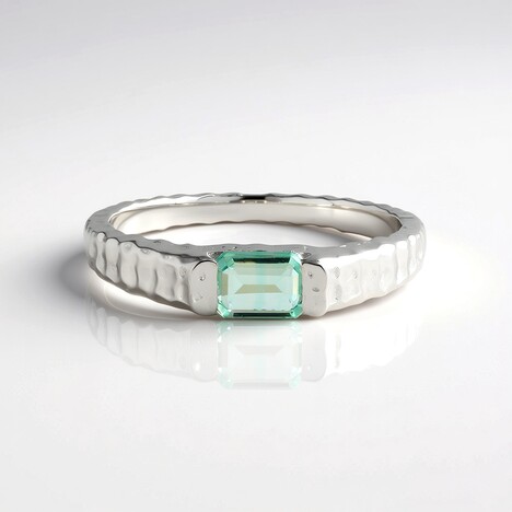 Anello in argento con Smeraldo Color Paraiba