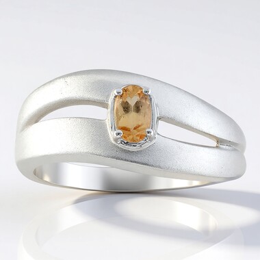 Anillo en plata con Topacio imperial de Ouro Preto (Pallanova)