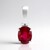 Ciondolo in argento con Rubino Bemainty